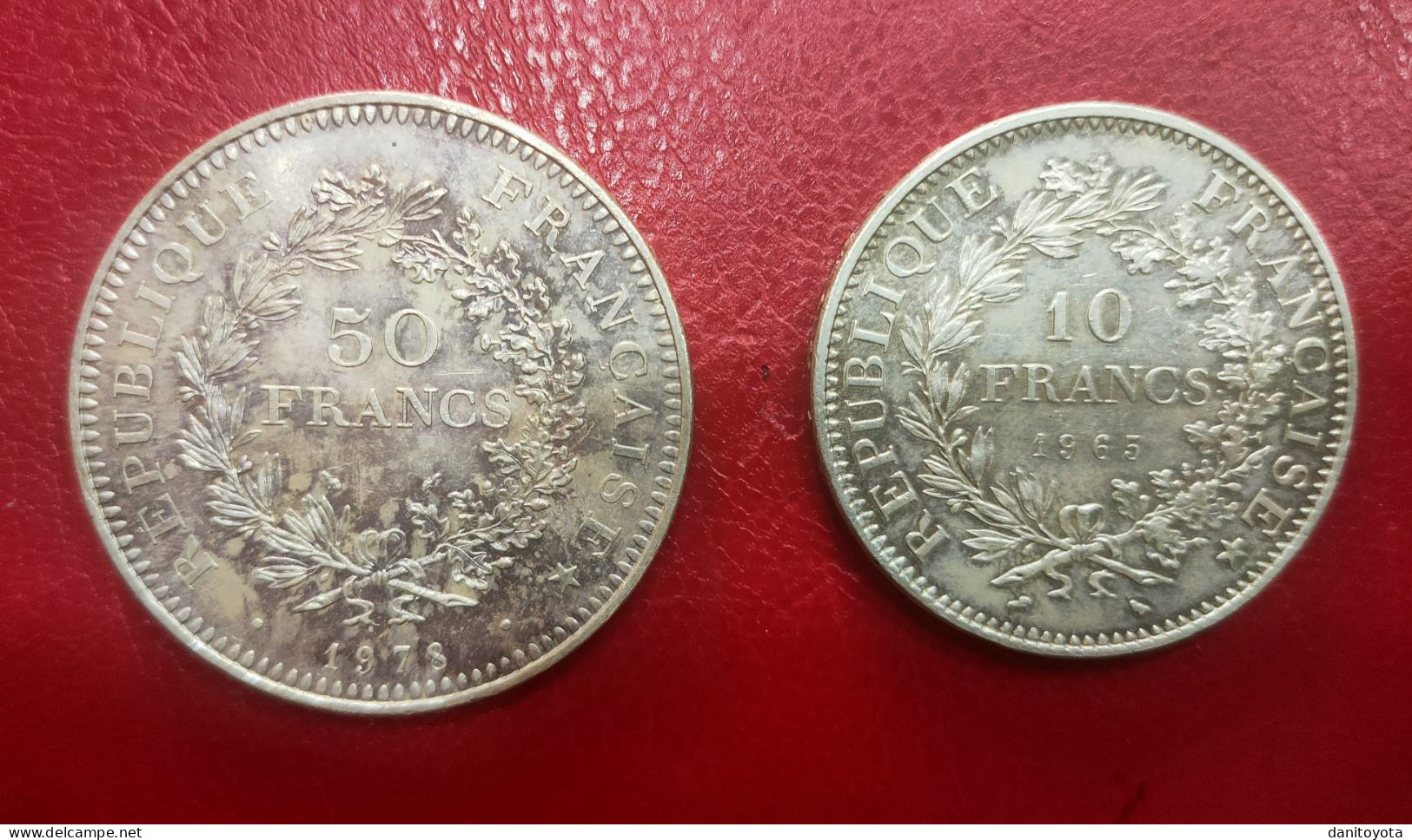 FRANCIA. AÑO 1965 Y 1978. 10 Y 50 FRANCOS PLATA. LOTE DE DOS MOSMEDAS. - 50 Francs