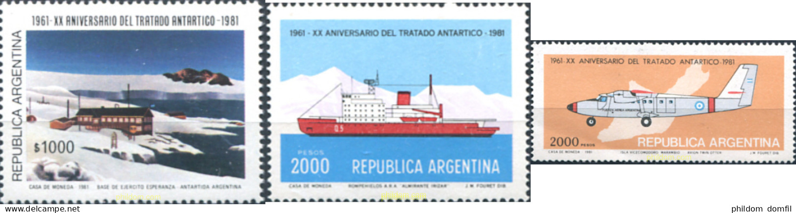 283426 MNH ARGENTINA 1981 20 ANIVERSARIO DEL TRATADO ANTARTICO - Used Stamps