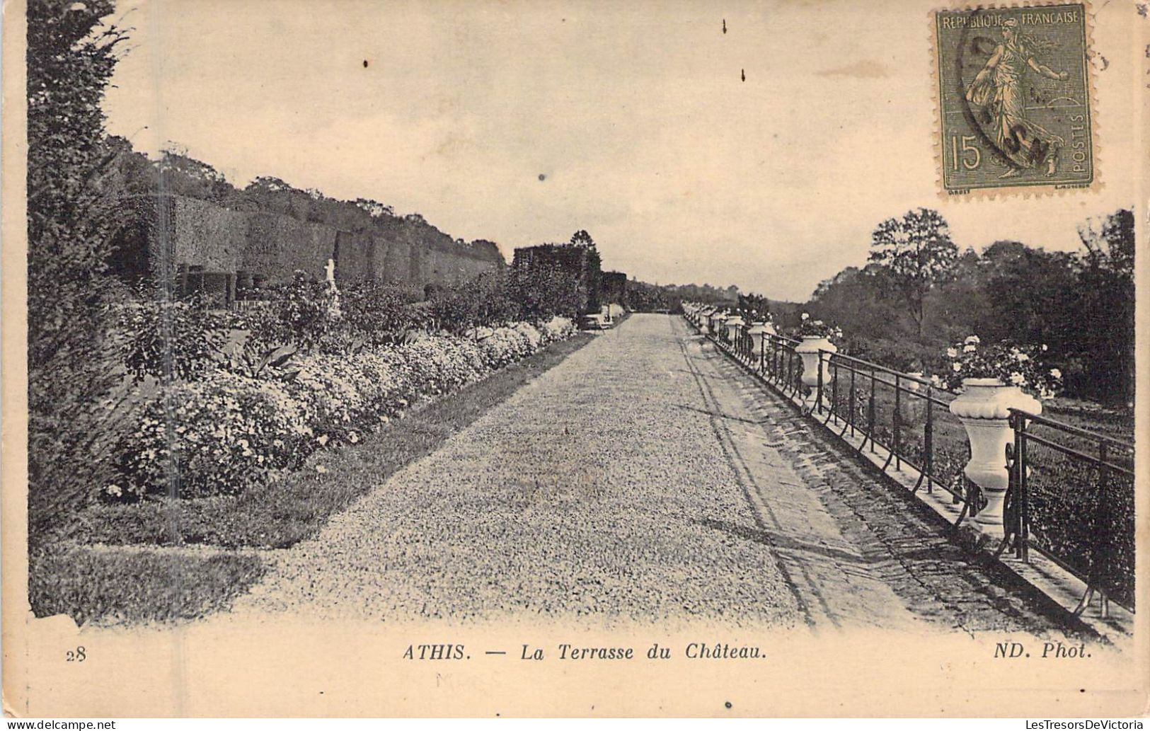 FRANCE - 91 - ATHIS - La Terrasse Du Château - Carte Postale Ancienne - Athis Mons