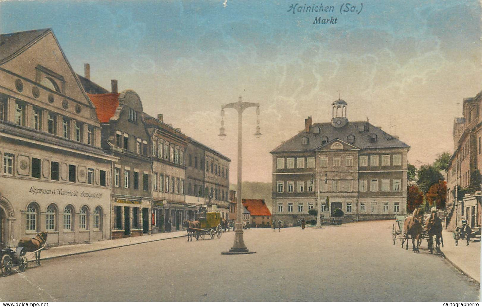 AK Hainichen Markt 1924 - Hainichen