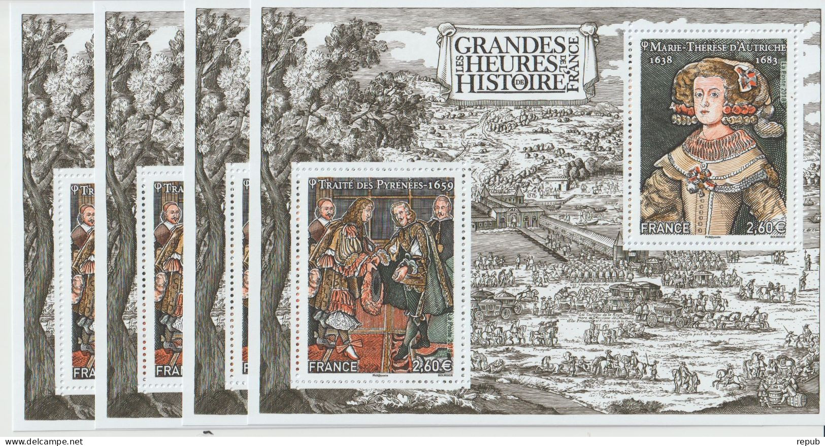 France 2018 Bloc Grandes Heures De L'histoire F 5236 ** MNH En 4 Exemplaires - Neufs