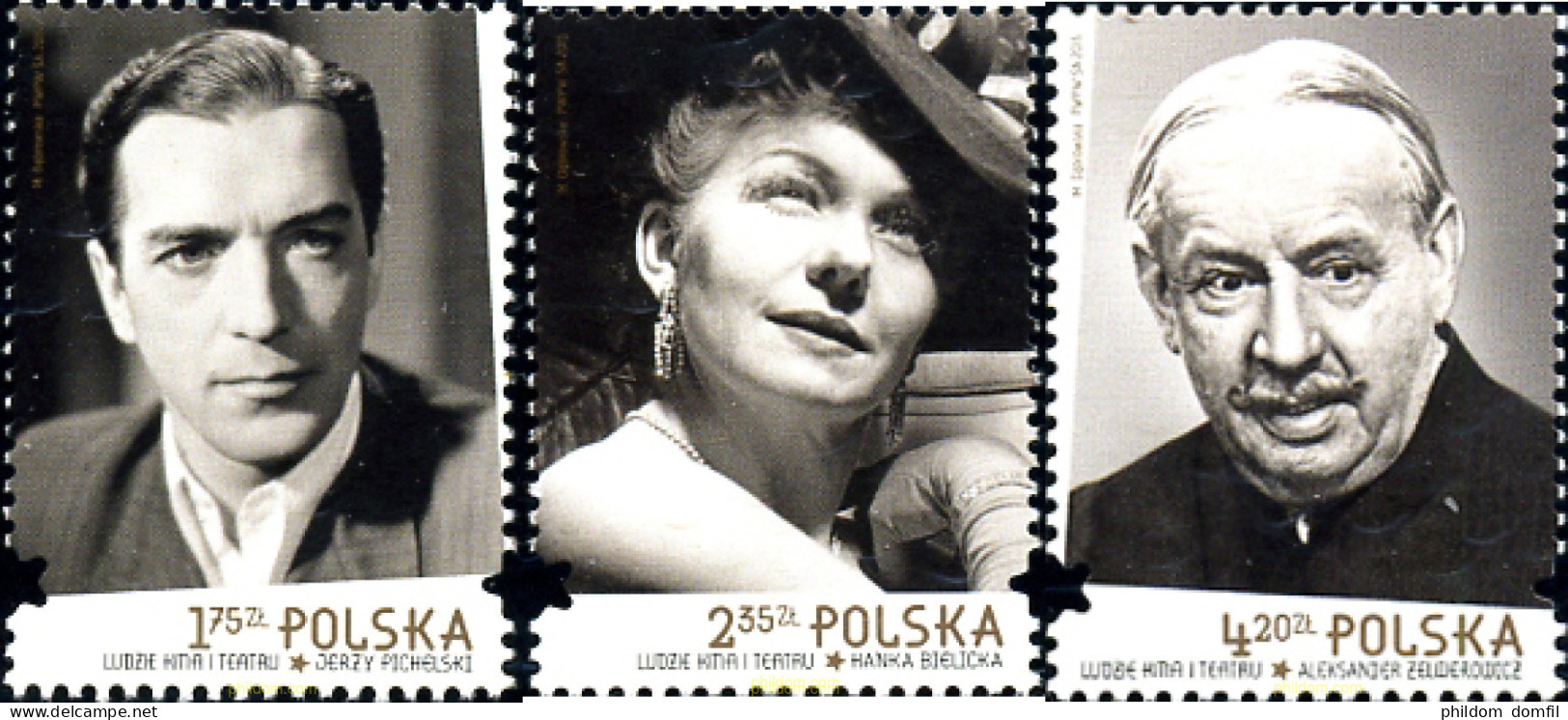 353558 MNH POLONIA 2015 ACTORES DE TEATRO - Autres & Non Classés