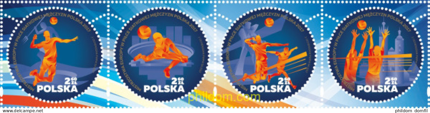 579945 MNH POLONIA 2017 CAMPEONATO DE EUROPA DE VOLEYBALL MASCULINO EN GDANSK - Altri & Non Classificati