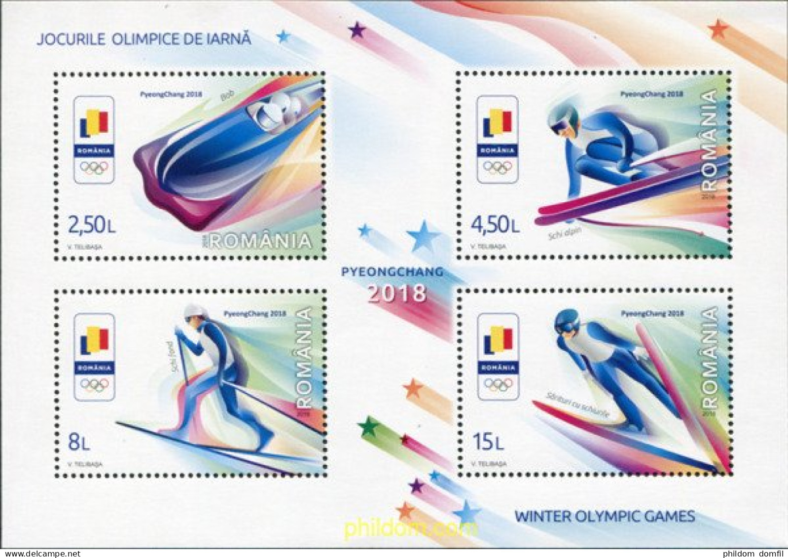 581580 MNH RUMANIA 2018 23 JUEGOS OLIMPICOS DE INVIERNO - PYEONGCHANG-2018 - Invierno 2018 : Pieonchang