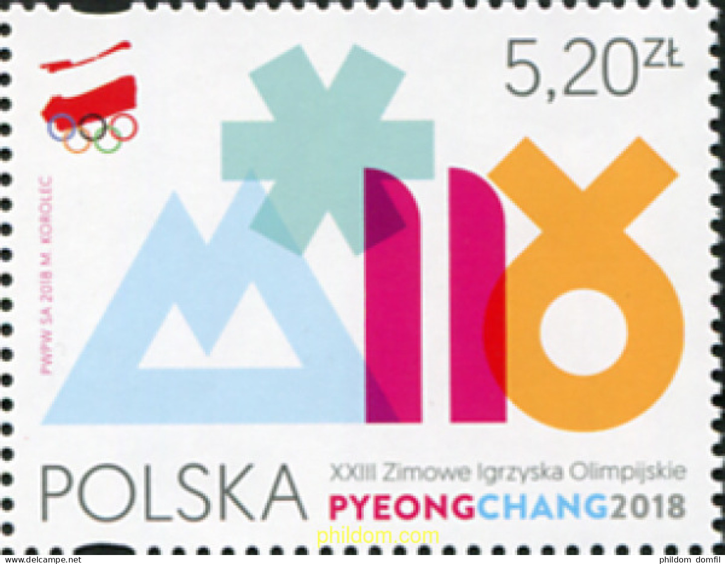 592606 MNH POLONIA 2018 23 JUEGOS OLIMPICOS DE INVIERNO - PYEONGCHANG-2018 - Otros & Sin Clasificación