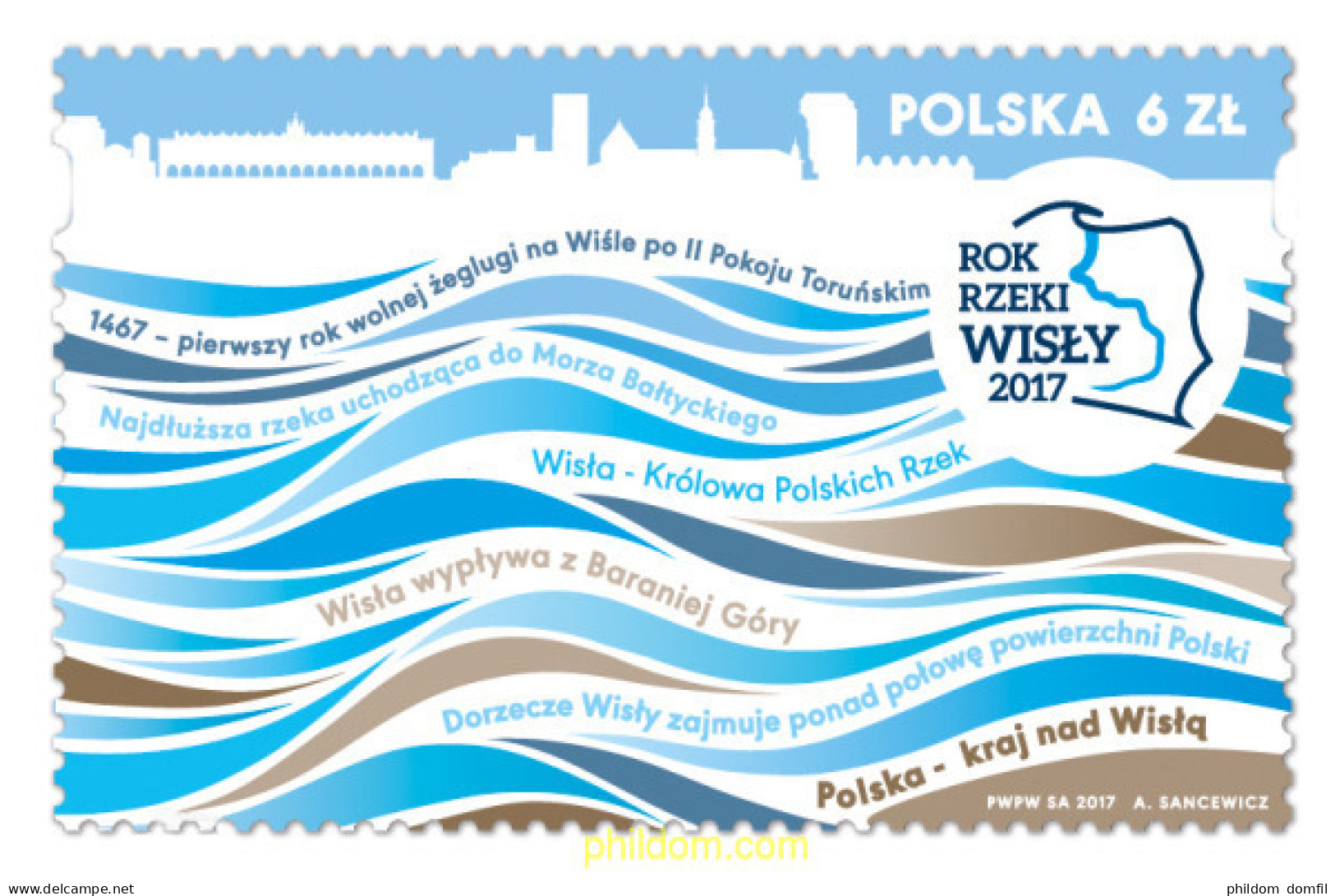 659662 MNH POLONIA 2017 AÑO DEL VISTULA - Otros & Sin Clasificación