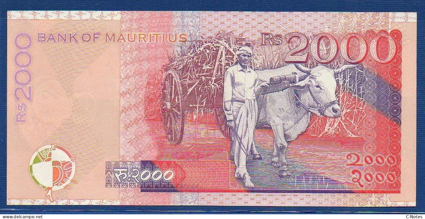 MAURITIUS - P.55 – 2000 Rupees 1999 UNC, Serie BR961539 - Mauricio