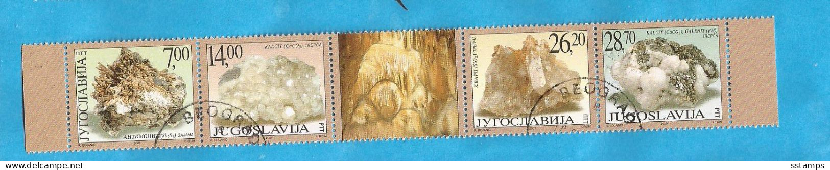 2001   JUGOSLAVIJA  JUGOSLAWIEN SERBIEN  MUSEUM MINERALEN  USED - Used Stamps