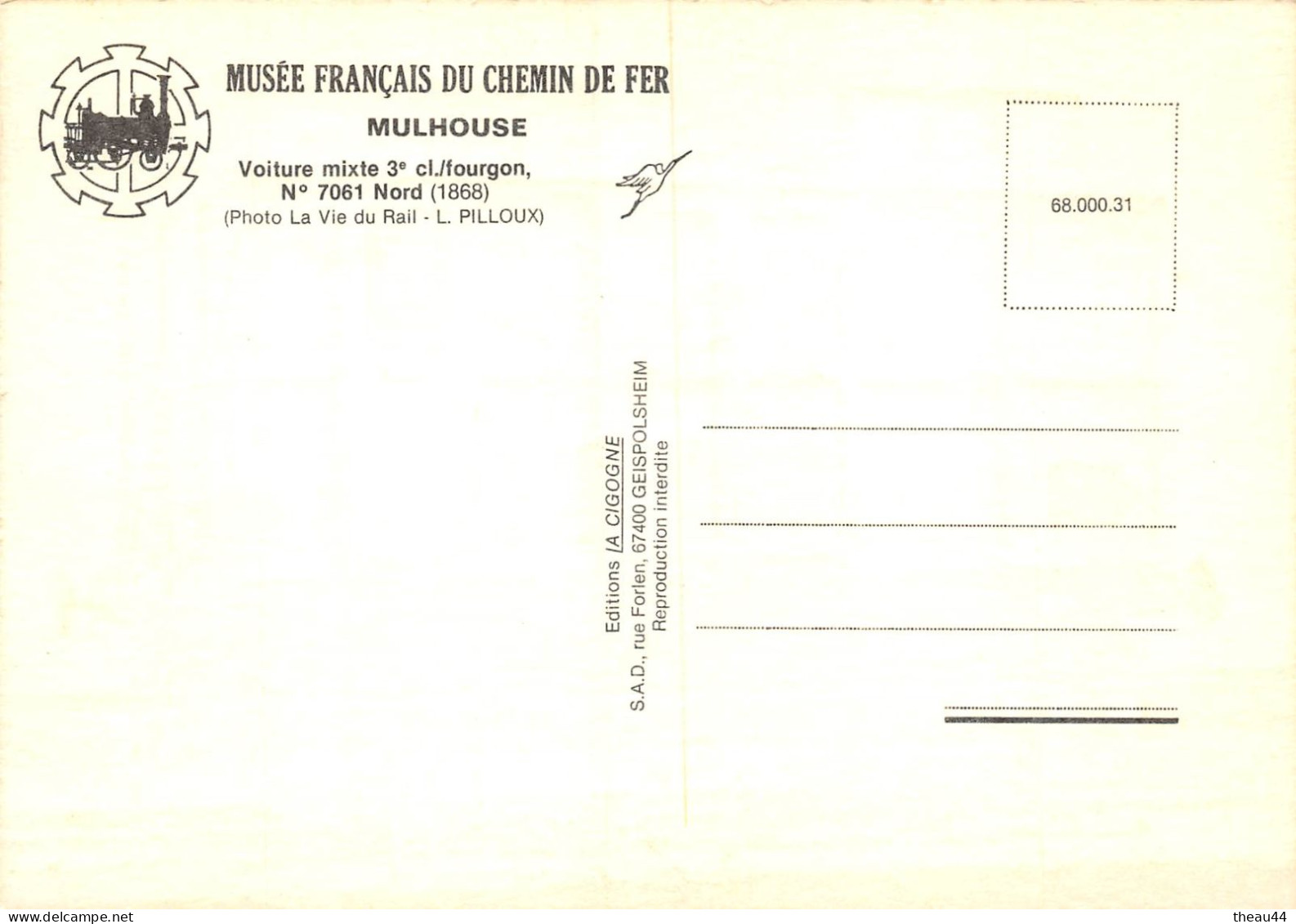 ¤¤   -   Lot de 10 Cartes du Musée Français du Chemin de Fer de MULHOUSE  -  Locomotives, Wagons, Trains   -   ¤¤