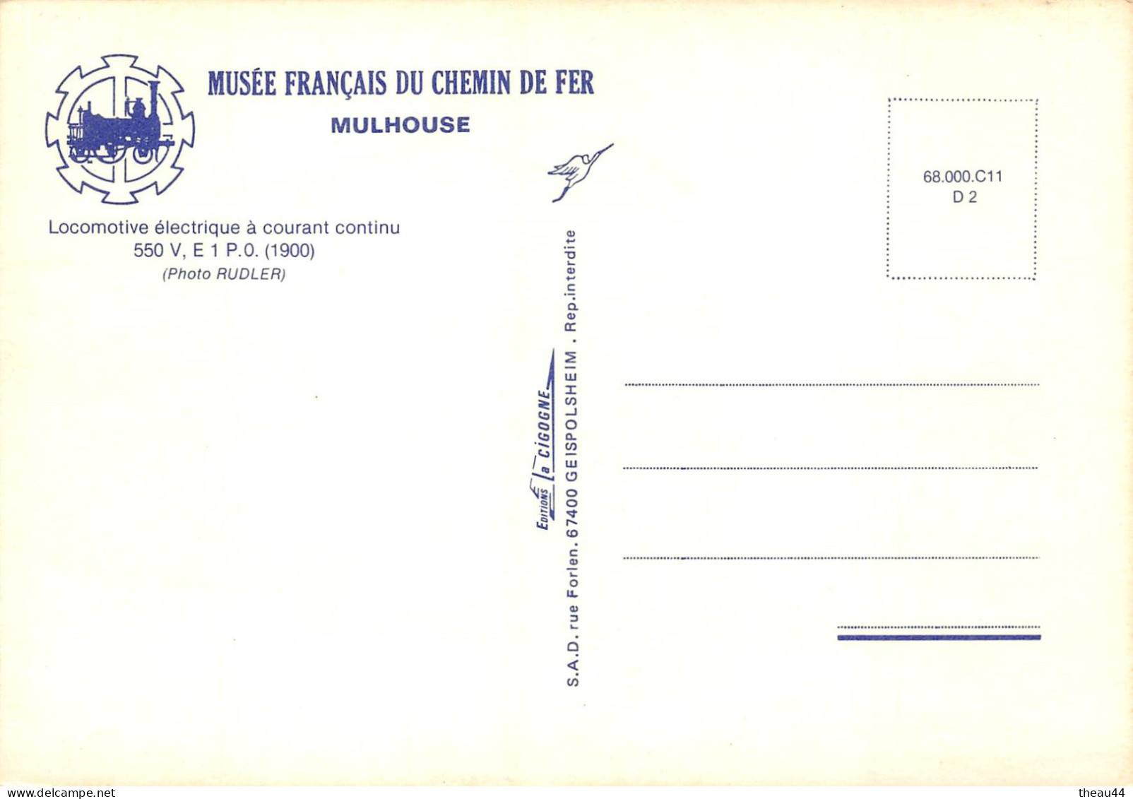 ¤¤   -   Lot de 10 Cartes du Musée Français du Chemin de Fer de MULHOUSE  -  Locomotives, Wagons, Trains   -   ¤¤