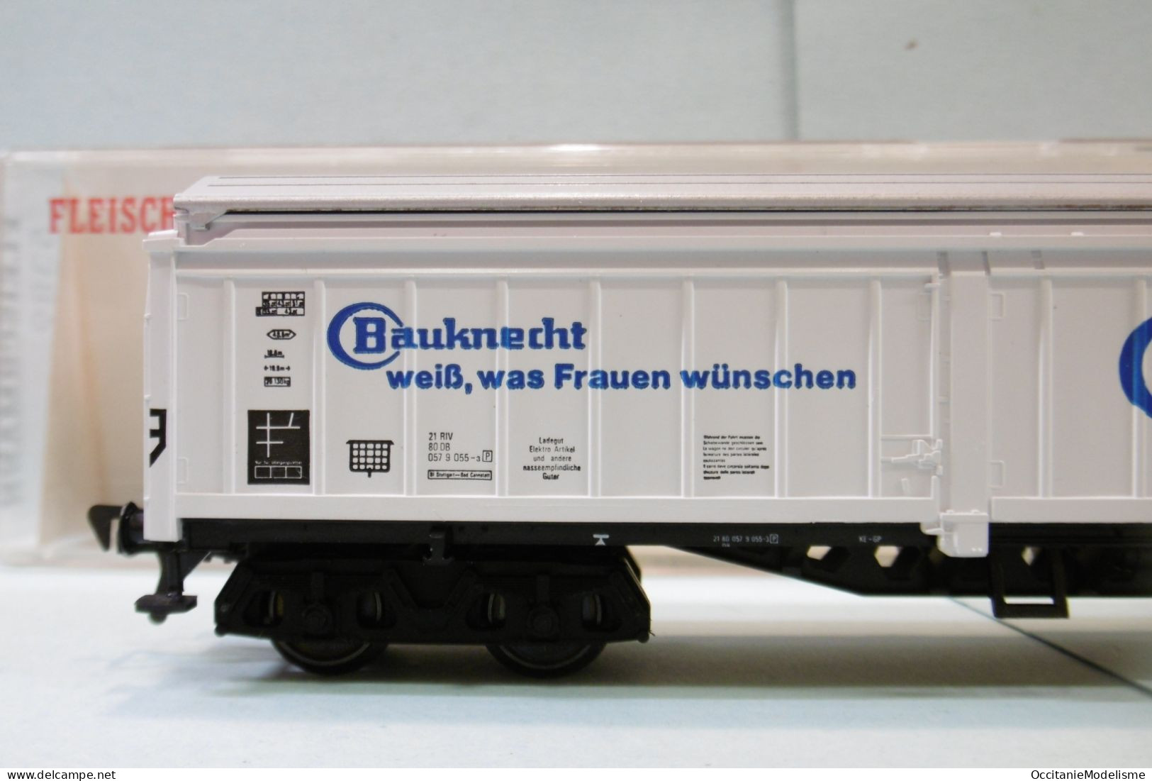 Fleischmann - Wagon Couvert Bauknech DB à Bogies Réf. 5389 BO HO 1/87 - Vagoni Merci