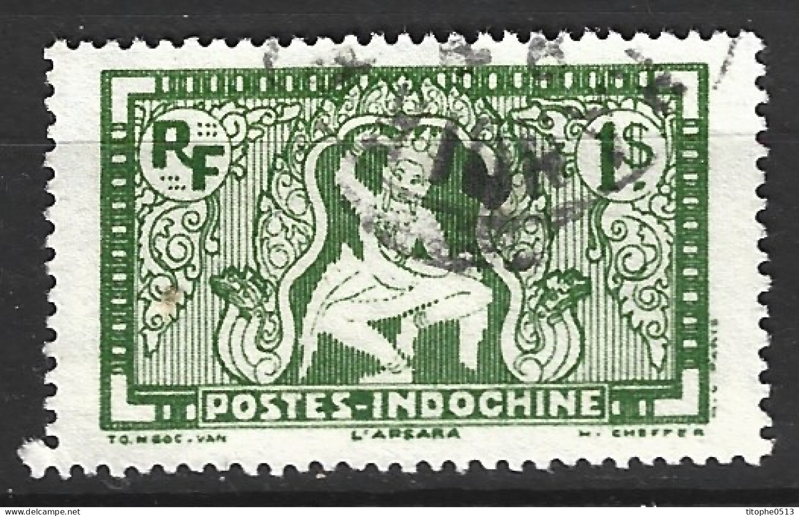 INDOCHINE. N°169 Oblitéré De 1931-9. Nymphe Céleste/Apsara. - Hinduism