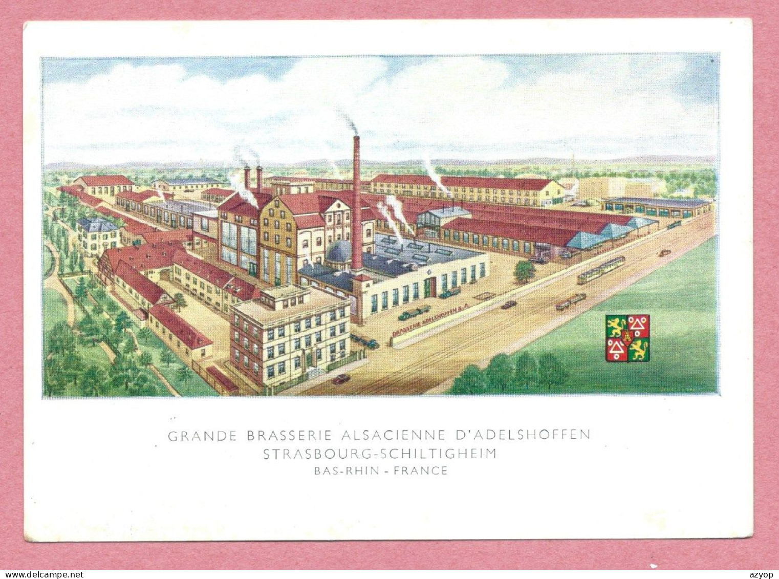 67 - SCHILTIGHEIM - Grande Brasserie Alsacienne ADELSHOFFEN - Format 10,5 X 15 - Dos Blanc - Dessin - Litho - Schiltigheim