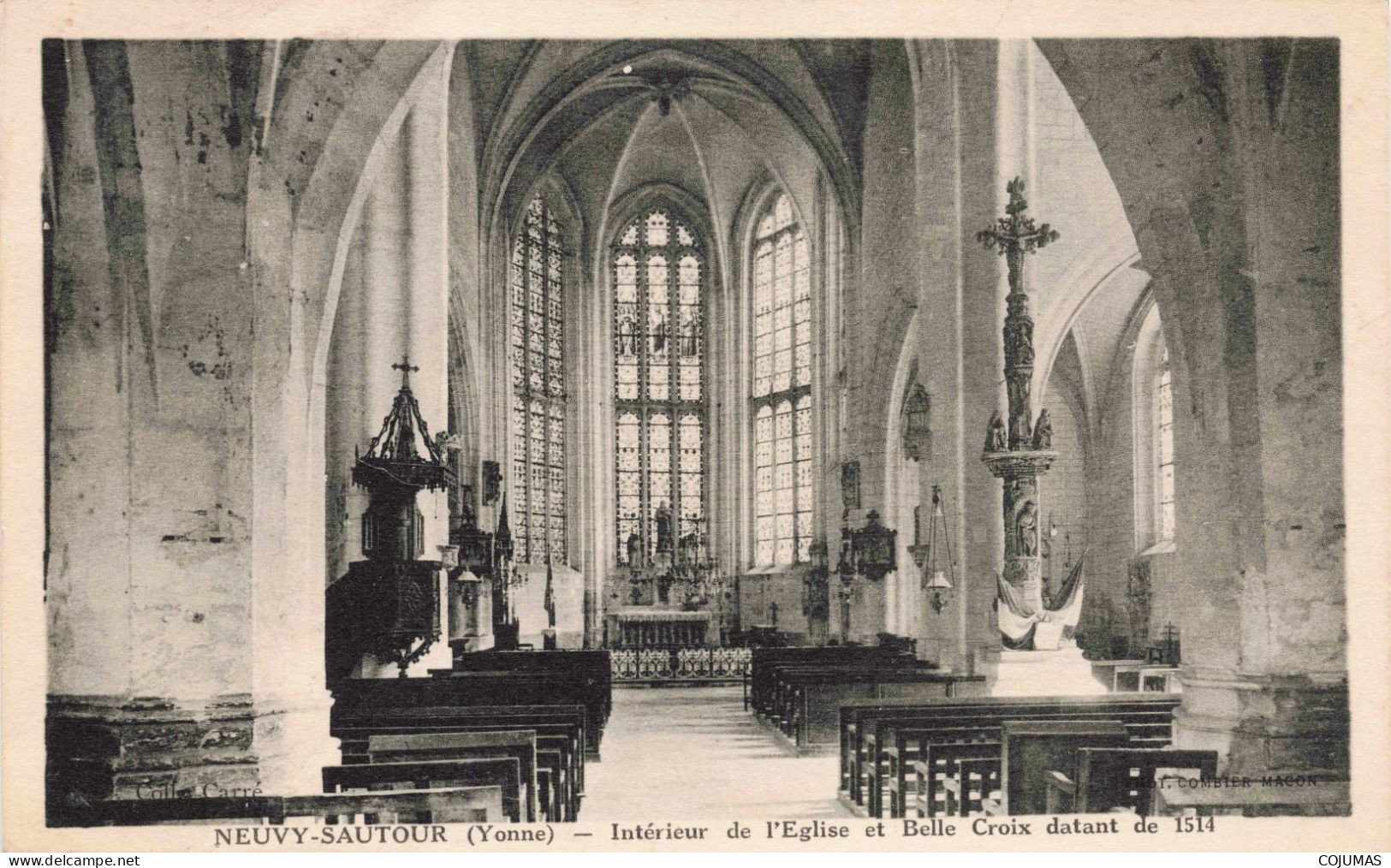 89 - NEUVY SAUTOUR - S12432 - Intérieur De L'Eglise Et Belle Croix Datant De 1514 - L1 - Neuvy Sautour