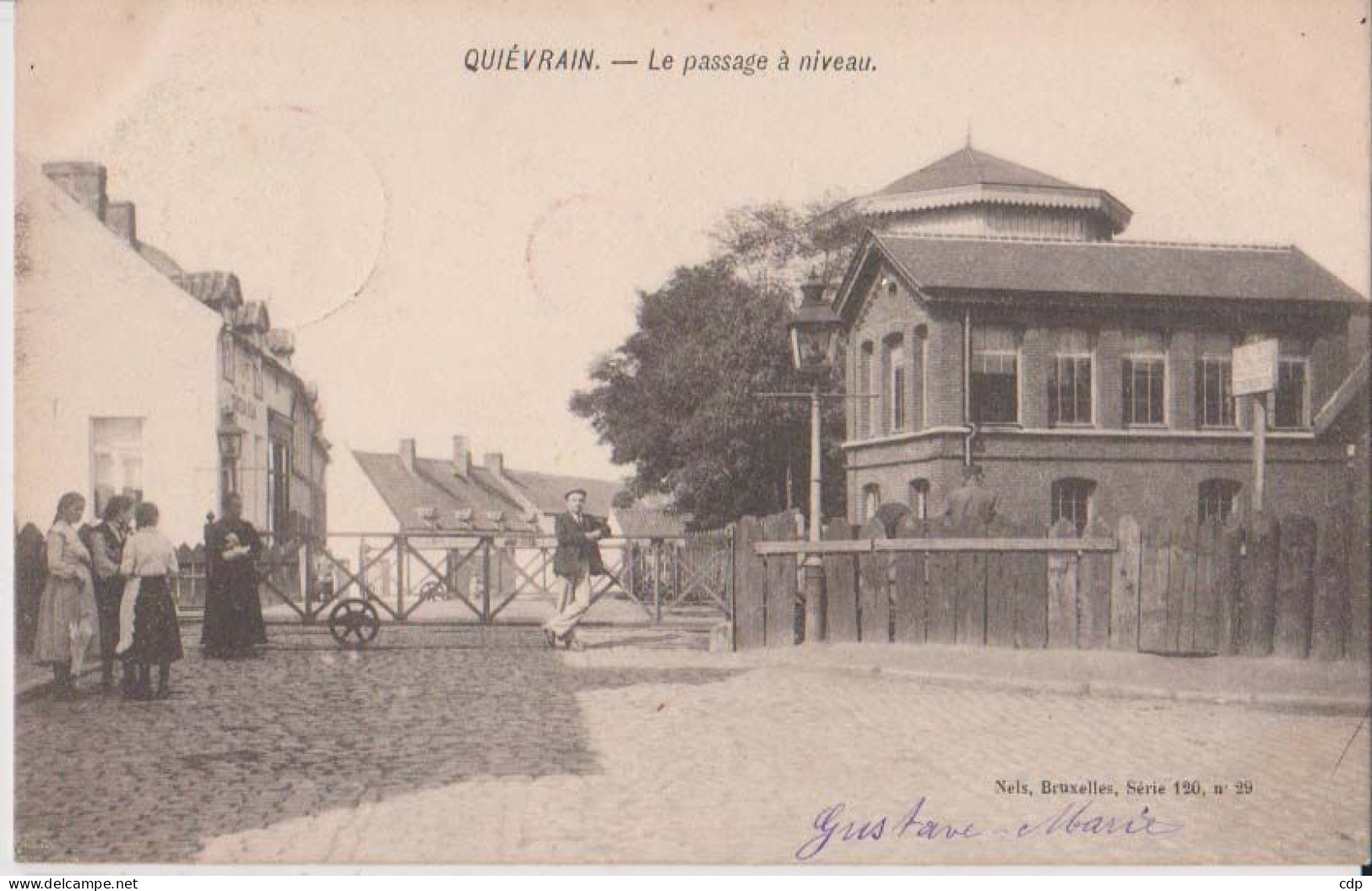 Cpa Quiévrain  Passage à Niveau  1904 - Quievrain