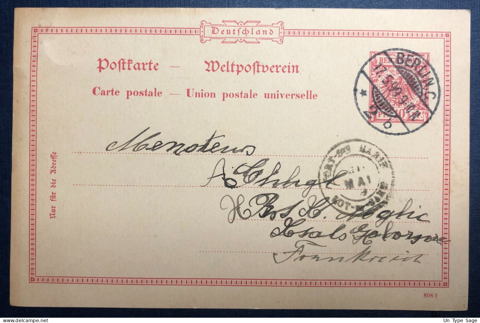 Allemagne, Entier-carte - Cachet BERLIN C 17.5.1899 - (N525) - Other & Unclassified