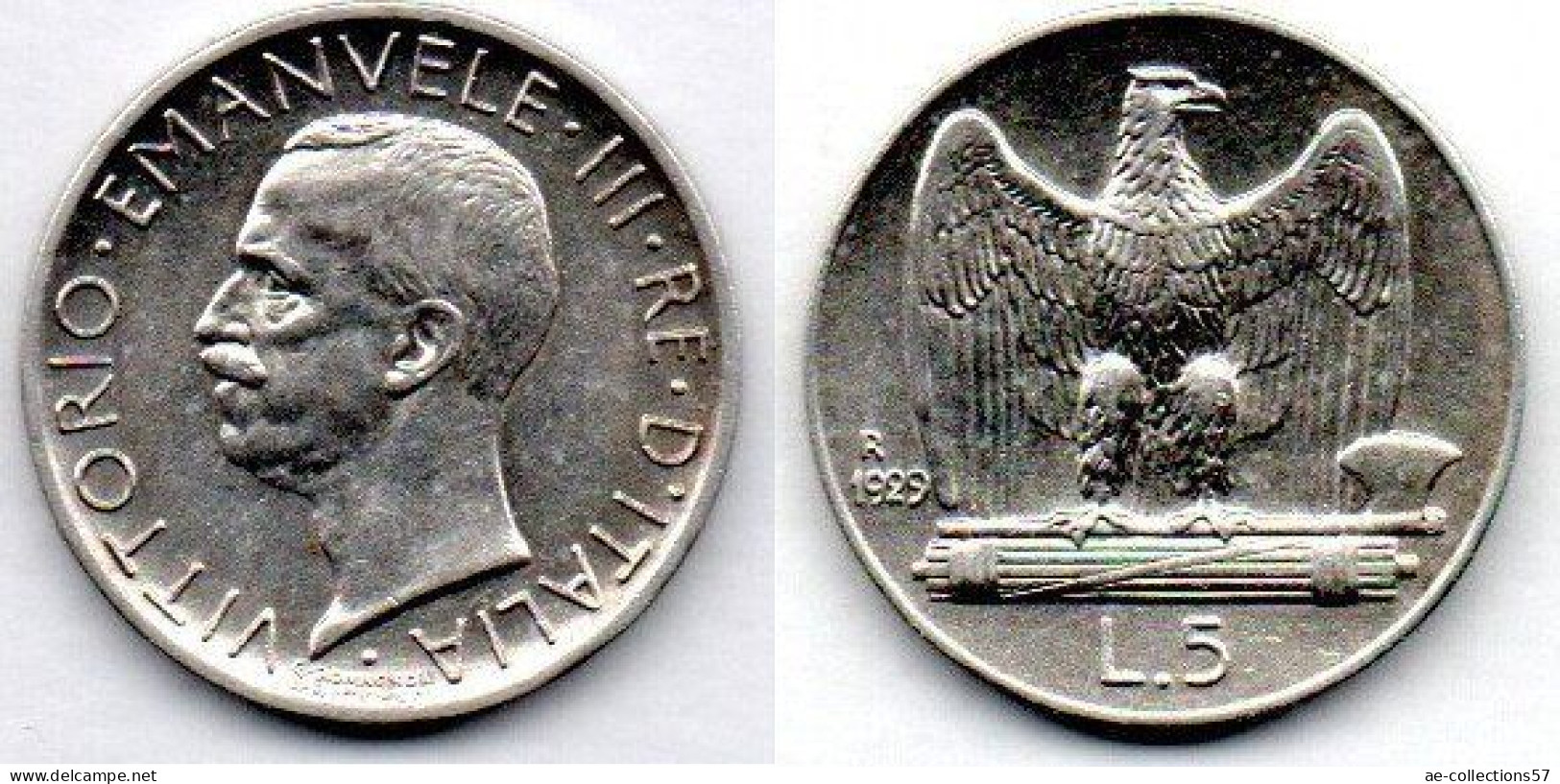 MA 21532 / Italie - Italien - Italy 5 Lires 1929 R TTB - 1900-1946 : Victor Emmanuel III & Umberto II