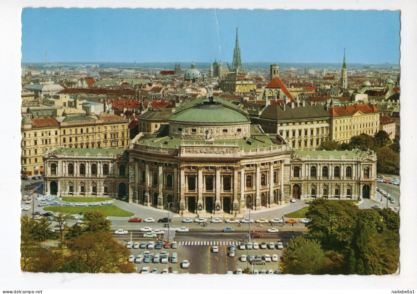 1980.YUGOSLAVIA,BELGRADE,POSTAGE DUE,VIENNA,BURGTHEATER,POSTCARD,USED TO BELGRADE - Postage Due