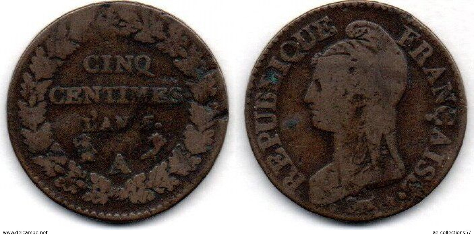 MA 21620 /   5 Centimes An 5 A TB - 1792-1804 Eerste Franse Republiek