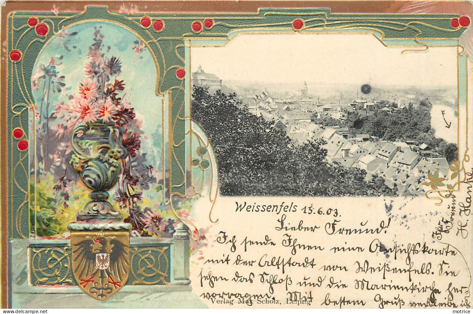 WEISSENFELS - Vue Générale, Carte Gaufrée Illustrée. - Weissenfels