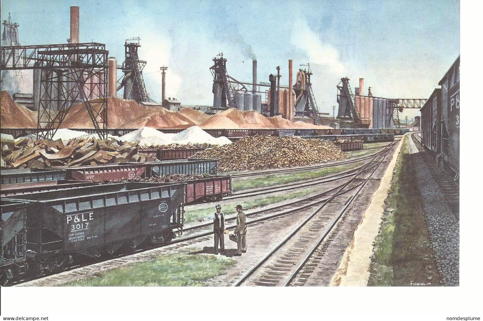 18500) USA New York Central NYC Pittsburgh Lake Erie RR Locomotive Art Creation Card By Fogg - Pittsburgh