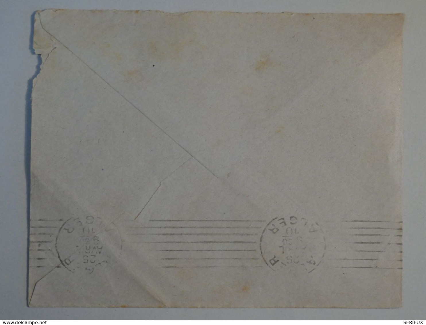 AX20  MAROC ESPAGNOL  LETTRE  1910 MAZAGAN A ALGER +SURCHARGES   +  AFFR. INTERESSANT+ + - Marruecos Español