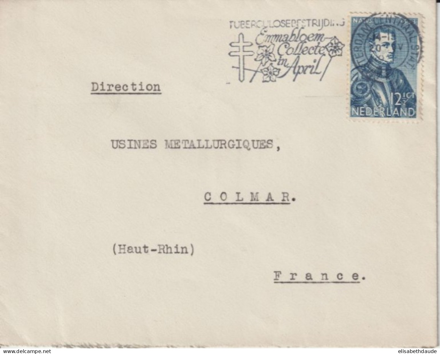 NEDERLAND - 1933 - SEUL SUR LETTRE De AMSTERDAM => COLMAR - Covers & Documents