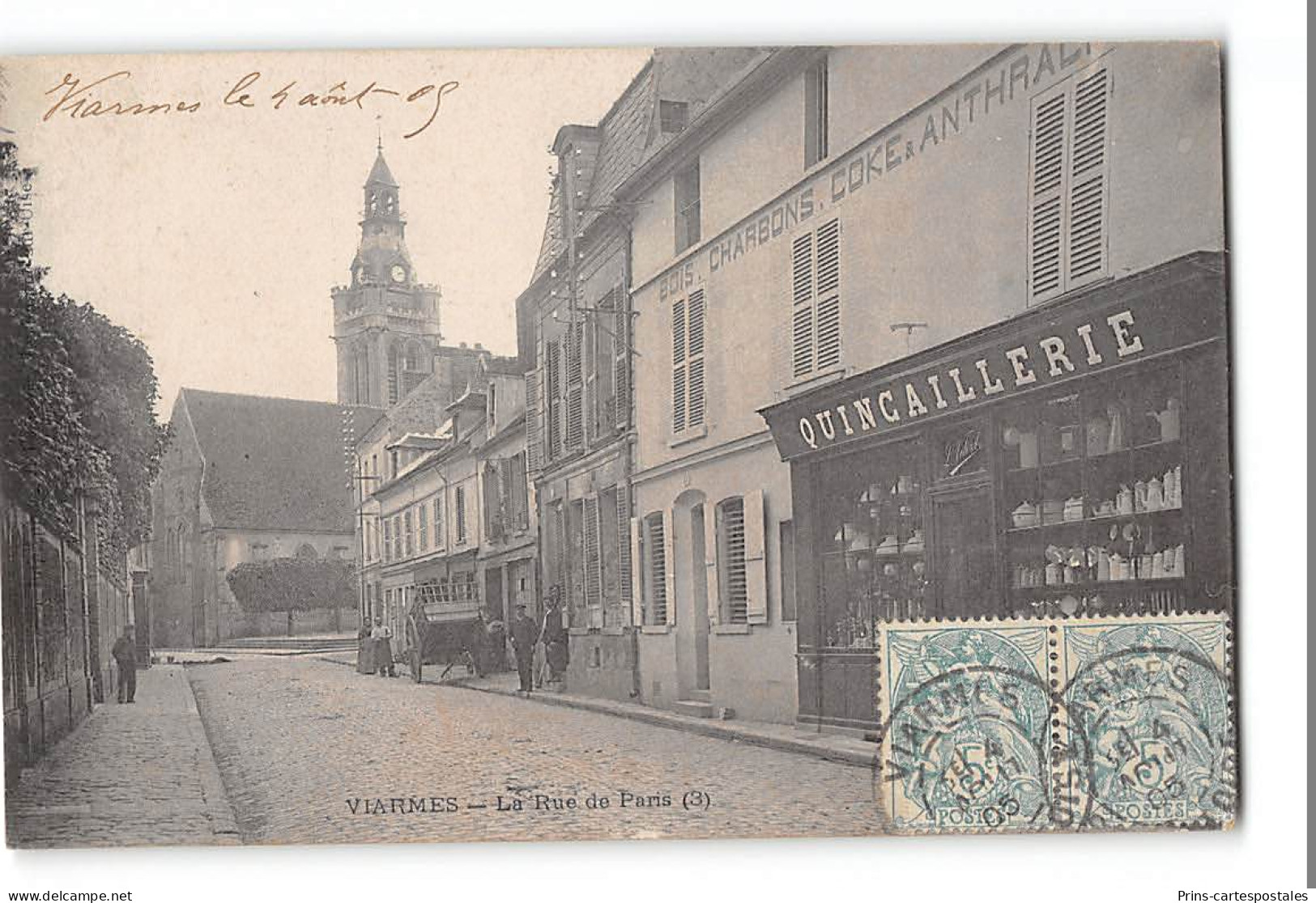 CPA 95 Viarmes Rue De Paris - Quincaillerie - Viarmes