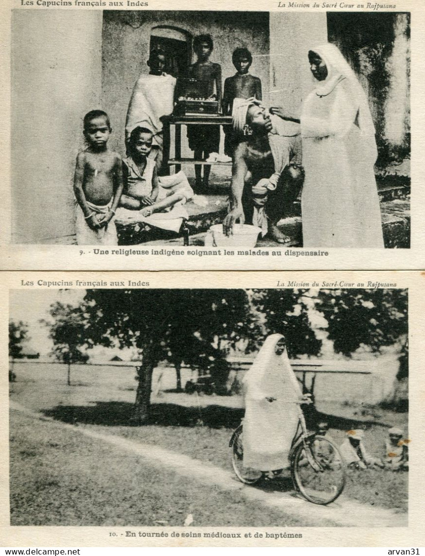 LA MISSION Du SACRE COEUR Au RAJPUTANA - LES CAPUCINS FRANCAIS Aux INDES - BEAU Lot DE 10 CPA ==========> PORT GRATUIT - - Missionen