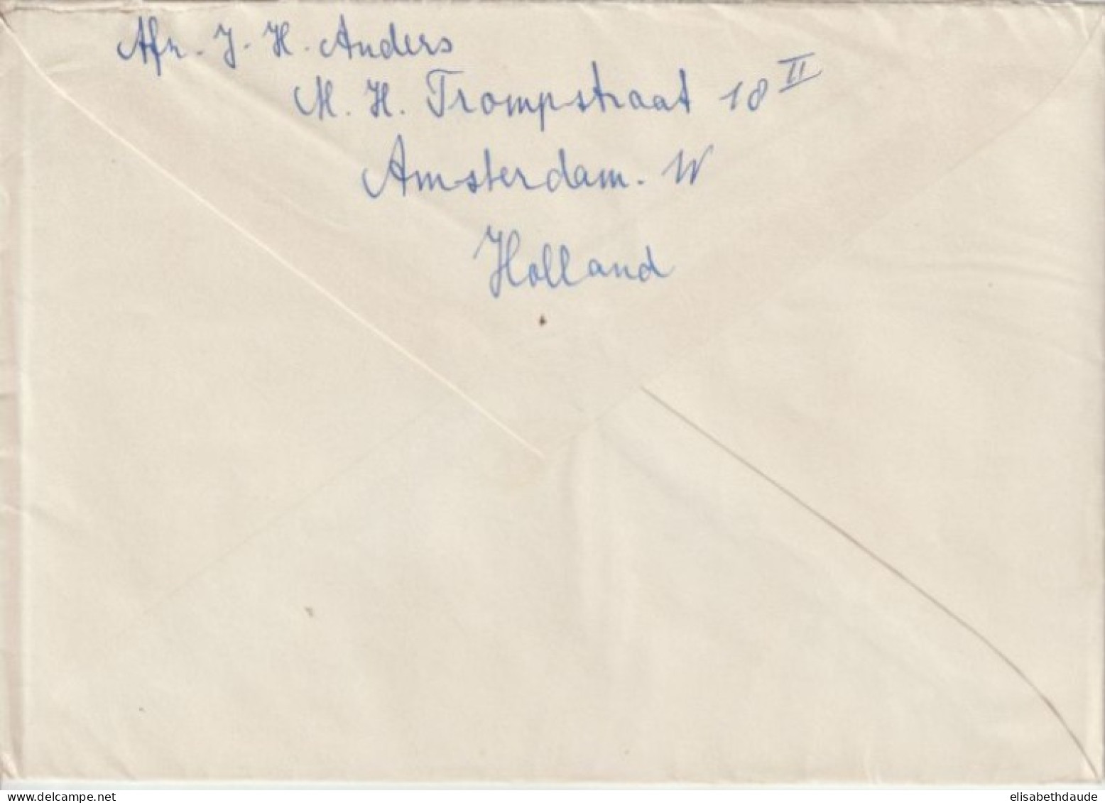 NEDERLAND - 1958 - SEUL SUR LETTRE ! ENVELOPPE De AMSTERDAM => KRONSHAGEN Bei KIEL (GERMANY) - Brieven En Documenten