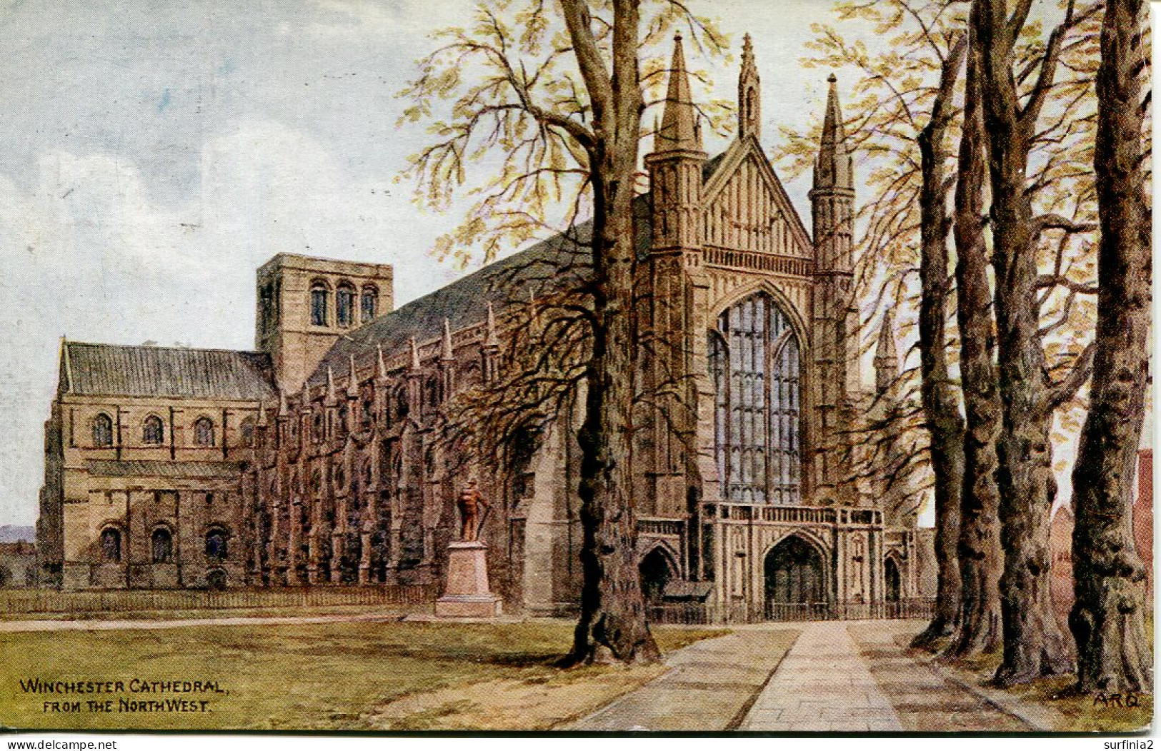 A R QUINTON - SALMON 3771- WINCHESTER CATHEDRAL FROM THE NORTHWEST - WITH STATUE - Quinton, AR