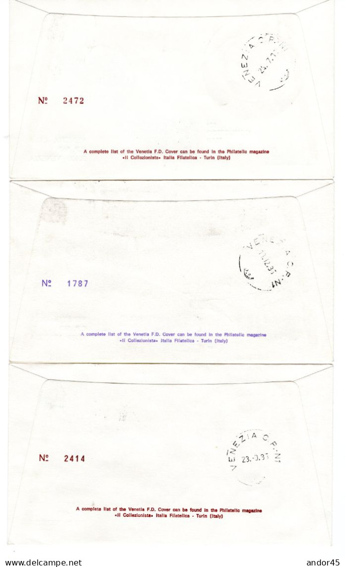 1985 ANNATA COMPLETA SU FDC VENEZIA SASS 1154-1175  Cv -------- - Cartas & Documentos