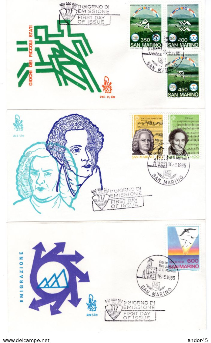 1985 ANNATA COMPLETA SU FDC VENEZIA SASS 1154-1175  Cv --------