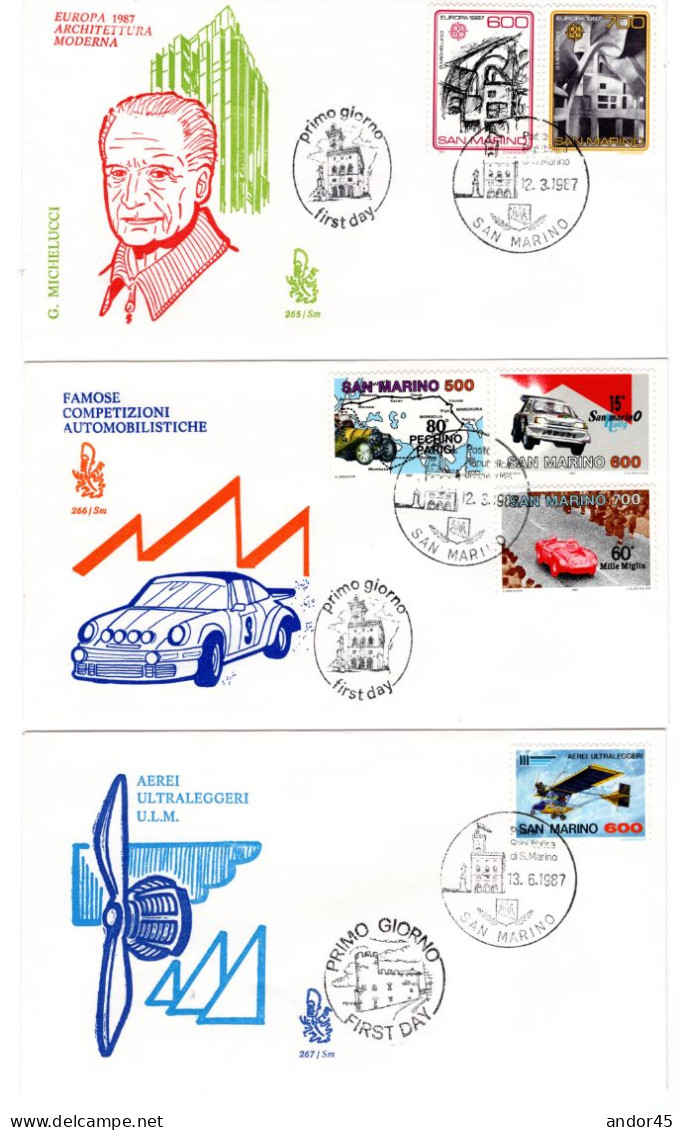 1987 ANNATA COMPLETA SU FDC VENEZIA SASS 1195-1220 ESCLUSA LA SERIE SASS 1203-12  Cv -------- - Cartas & Documentos