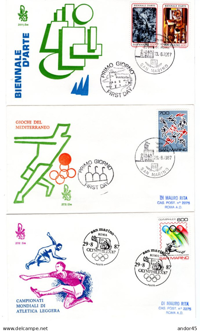 1987 ANNATA COMPLETA SU FDC VENEZIA SASS 1195-1220 ESCLUSA LA SERIE SASS 1203-12  Cv -------- - Briefe U. Dokumente