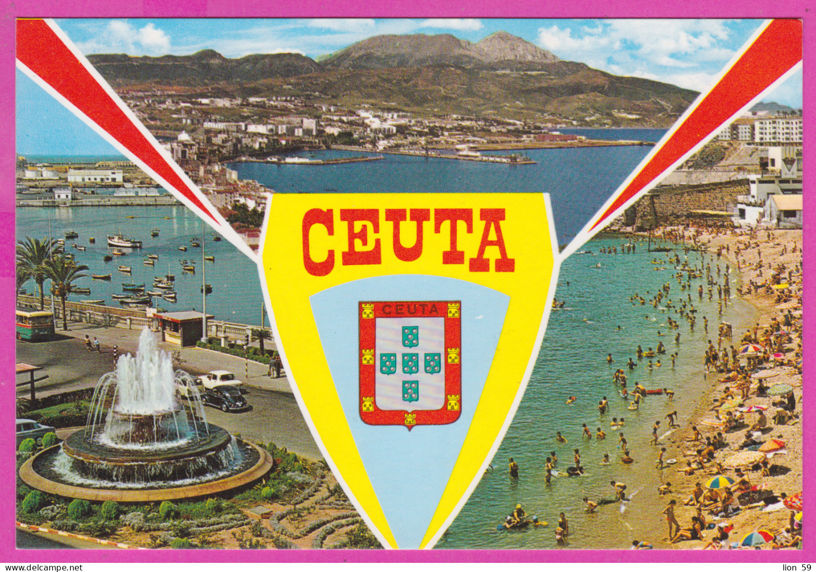 289780 / Spain - Ceuta - Beauties Of The City , Mountain City Port Boat Fountain Beach Hotel PC Espana Spanien Espagne - Ceuta