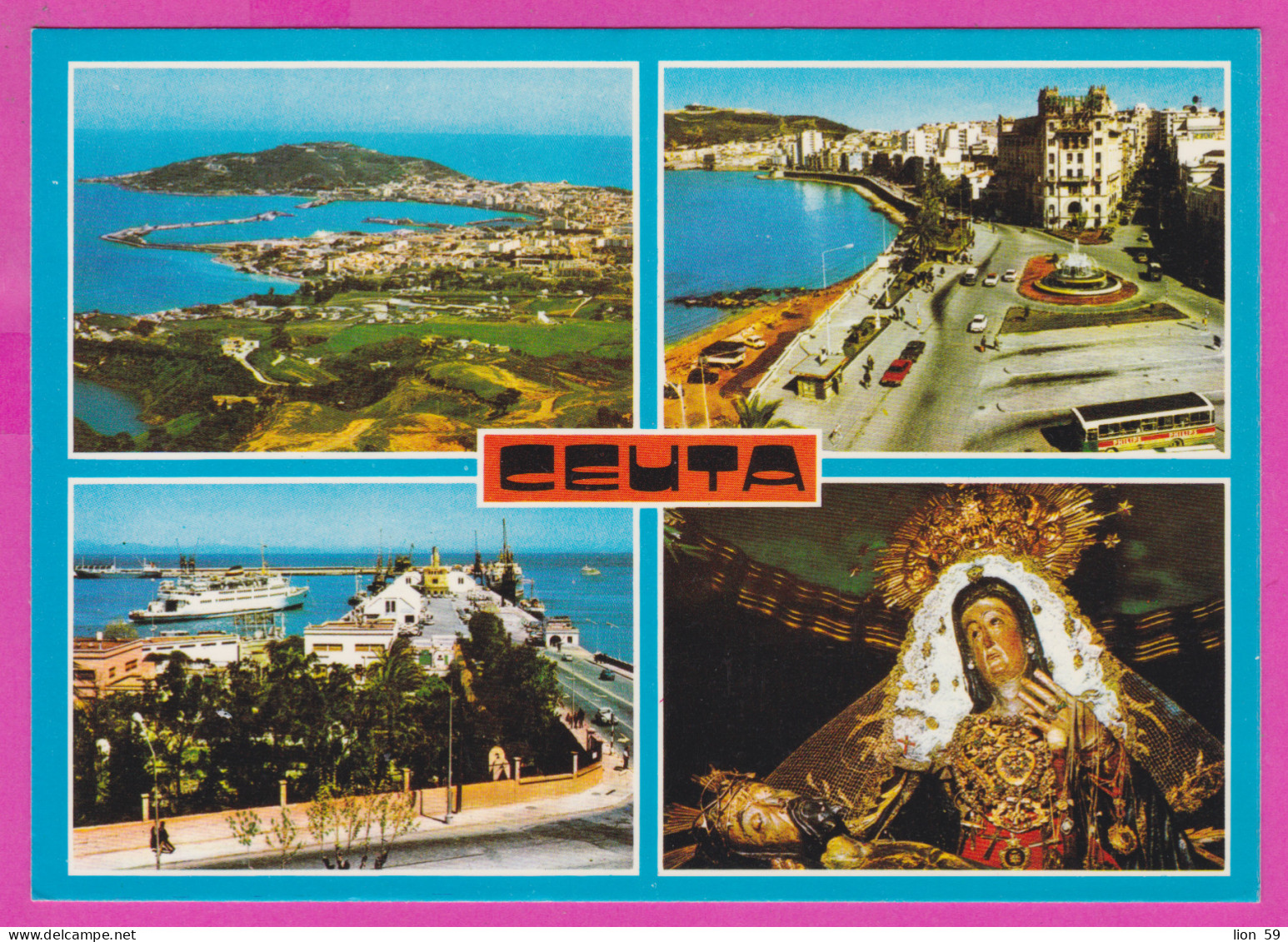 289781 / Spain - Ceuta - Mountain City Port Boat Fountain Ship Woman Holding A Severed Head Mythology PC 26 Espana - Ceuta