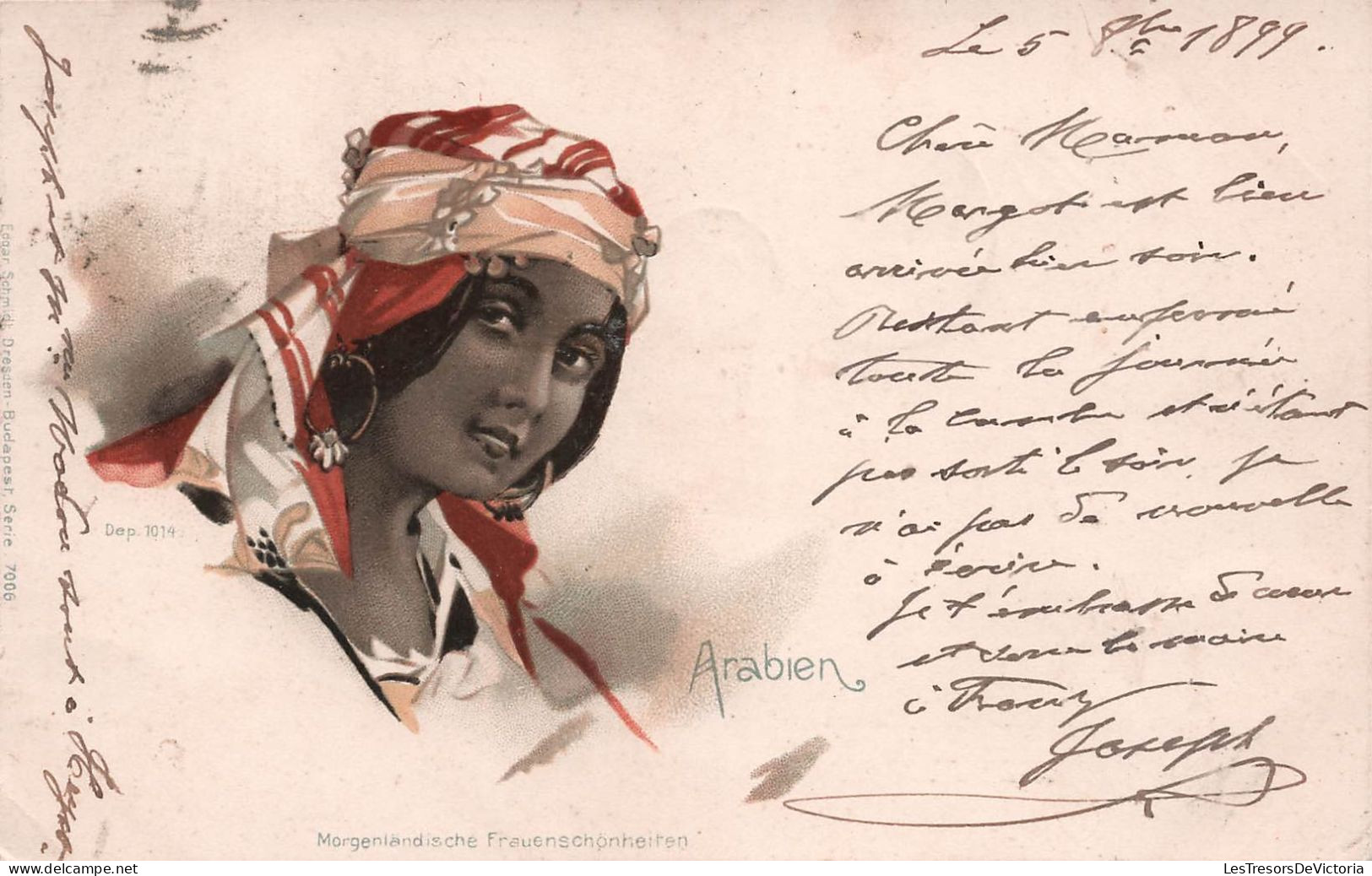 Illustrateur - Carte Precurseur Circulée En 1899 - Arabien - Illustration Orientale - Carte Postale Ancienne - Voor 1900