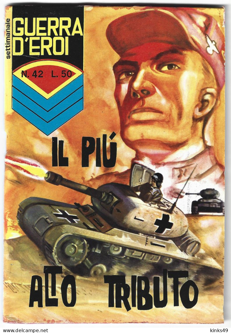 B016> GUERRA D'EROI = N° 42 Del 11 MARZO 1966 - Casa Editrice EDITORIALE CORNO - Premières éditions