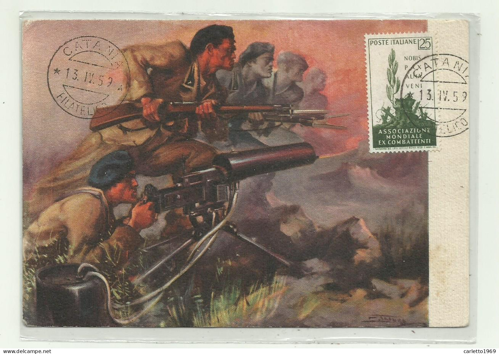 MITRAGLIERI - SERIE CARTOLINE O.M.S. ILLUSTRATA TAFURI - NV FG - Guerre 1939-45