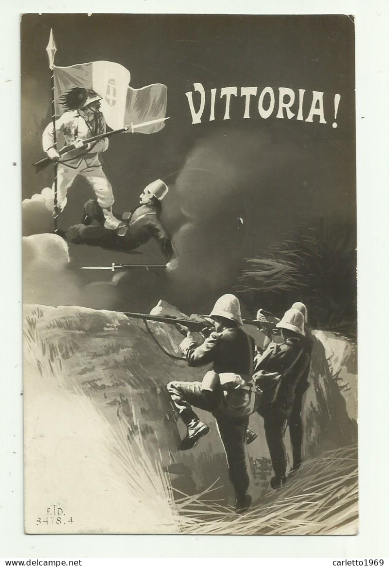 VITTORIA ! BERSAGLIERE 1916 VIAGGIATA   FP - Cimetières Militaires