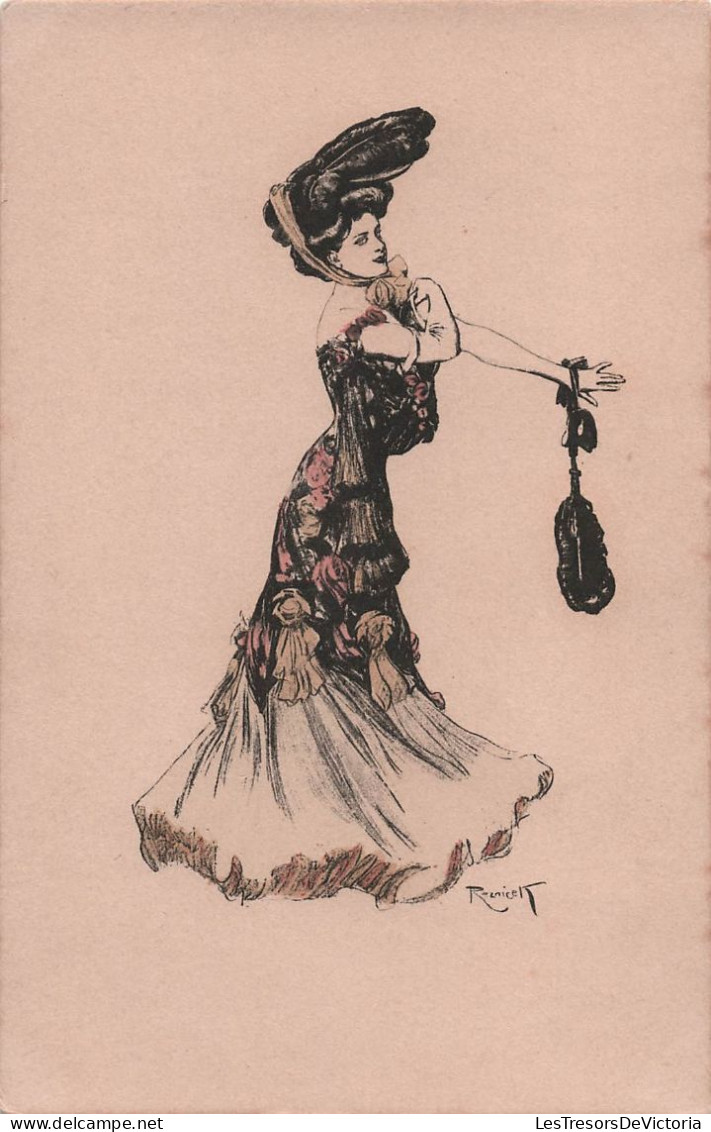 Illustrateur - REZNICEK - Femme Avec Un Joli Chapeau Et Sac Bourse - Carte Postale Ancienne - Reznicek, Ferdinand Von