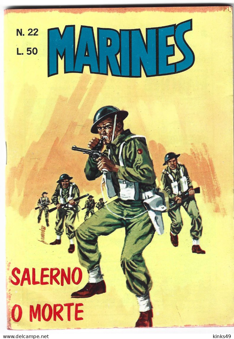 B015> MARINES = N° 22 Del 4 GIUGNO 1966 < Salerno O Morte > Casa Editrice EDITORIALE CORNO - Erstauflagen