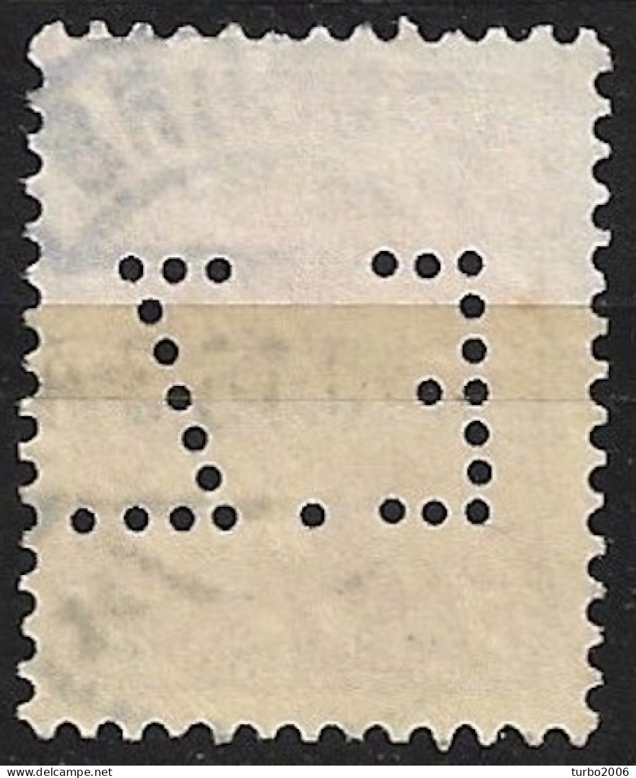 Perfin E.Z.  (H. Eras & Zonen Te Tilburg) In 5 Cent Rood Kon. Wilhelmina NVPH 60 - Perforés