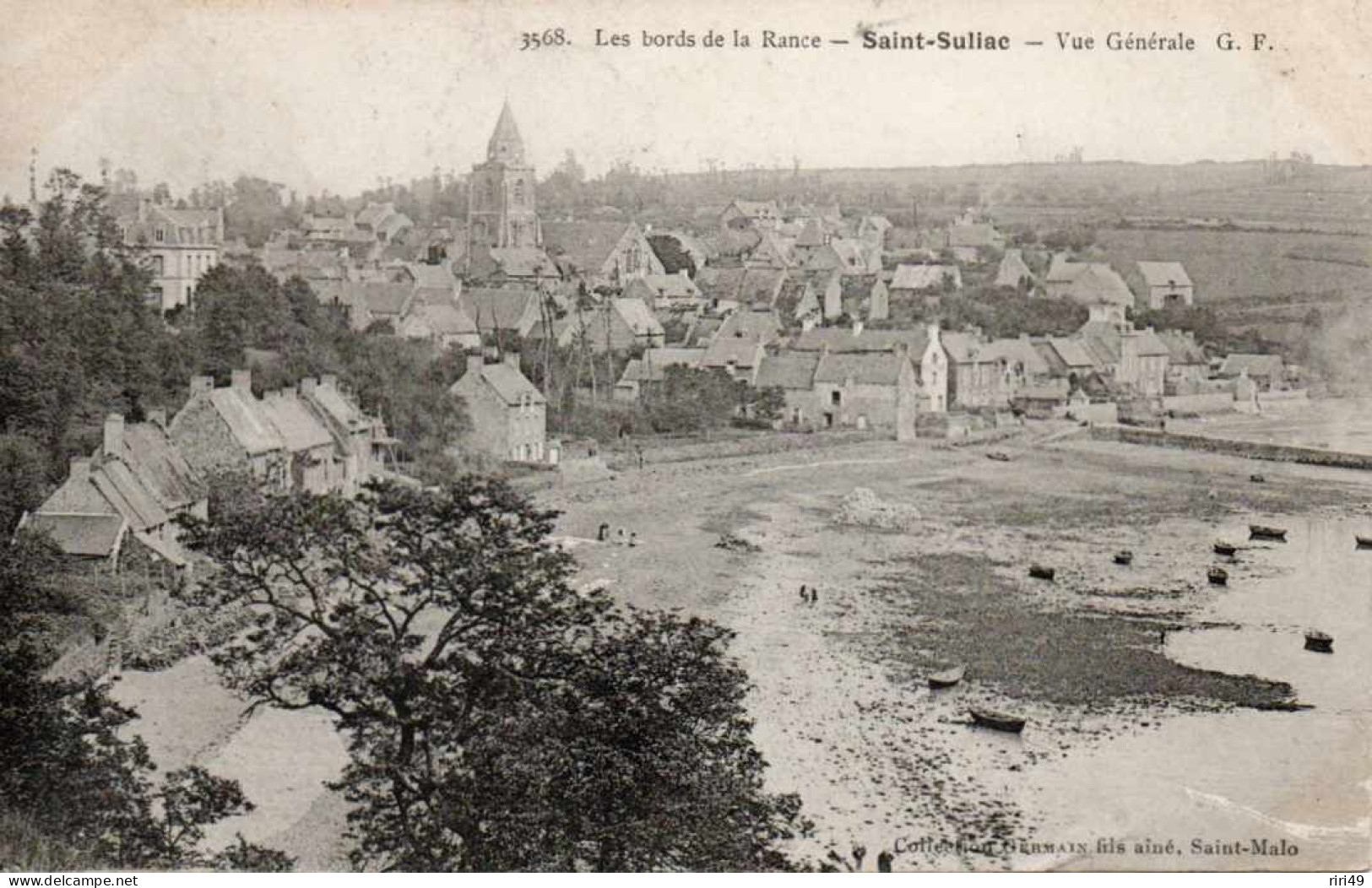 CPA  35  SAINT-SULIAC - Les Bords De La Rance - Vue Générale -  Dos écrit - Voyagée 1907 - Saint-Suliac