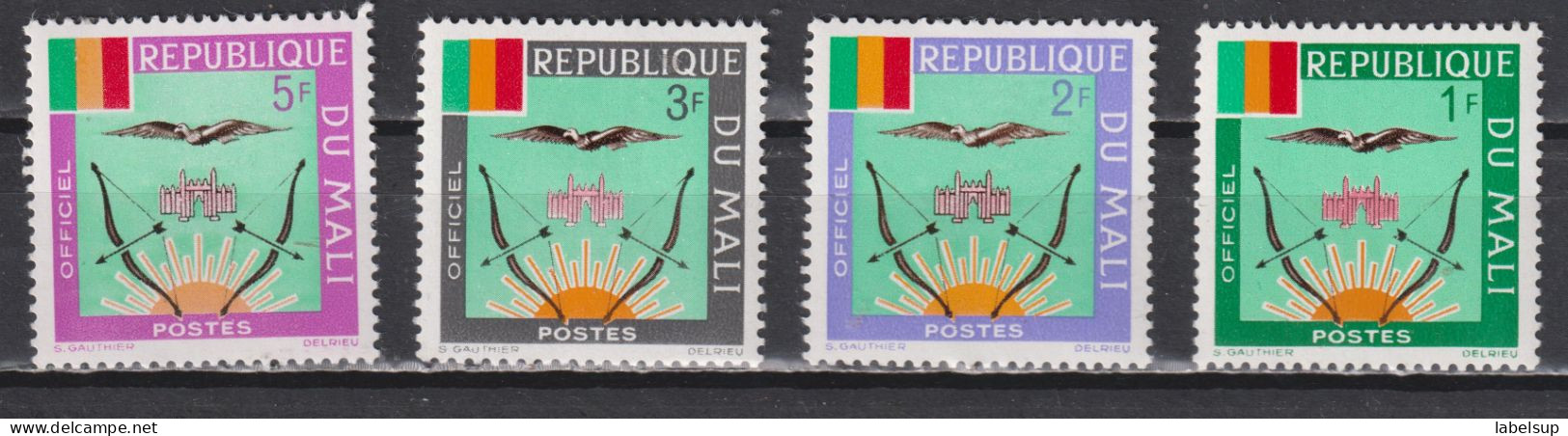 Timbres Neufs** Du Mali  De 1964  N°service 12 à 15 MNH - Mali (1959-...)