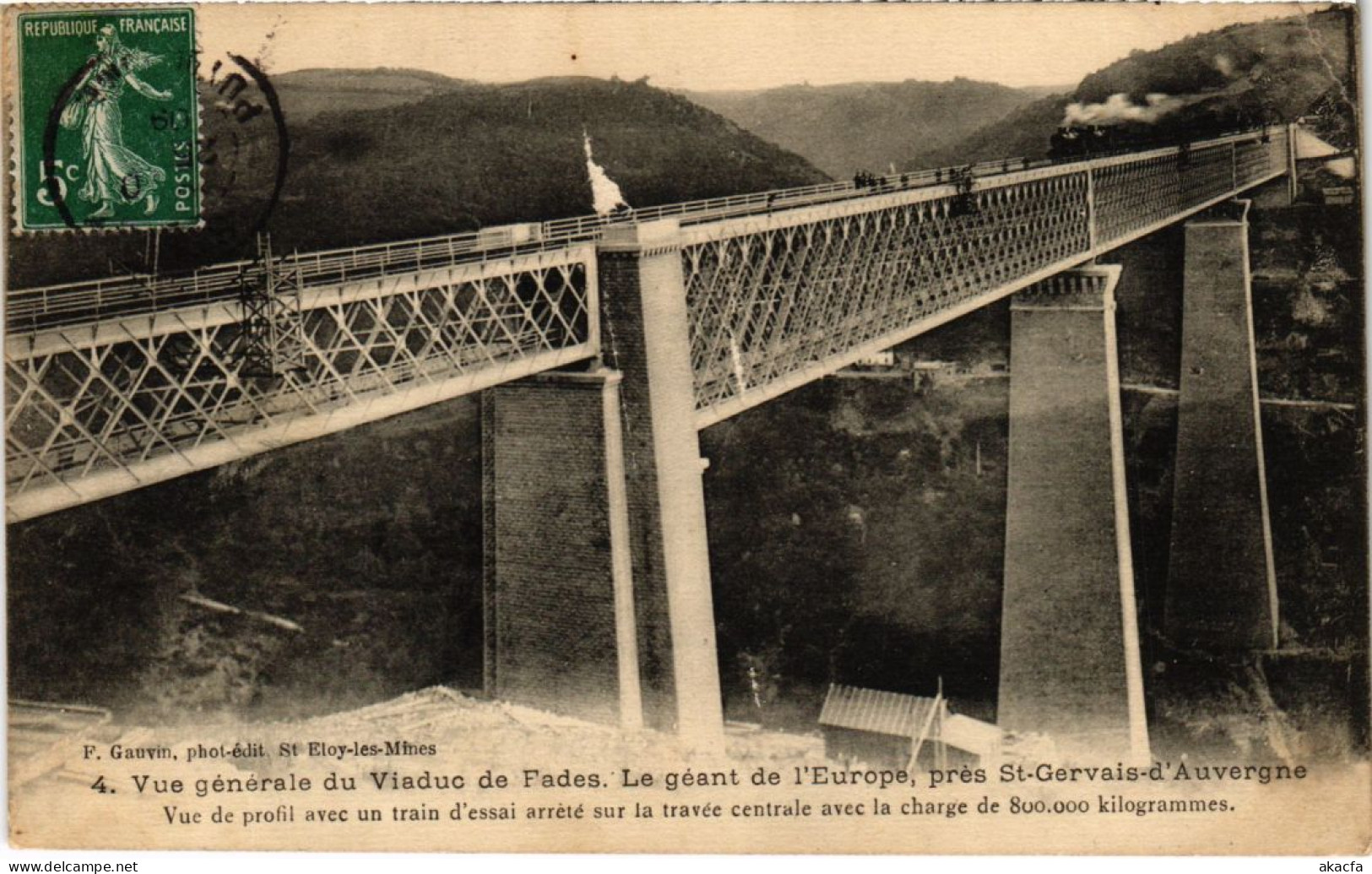 CPA St.Gervais Vue Generale Du Viaduc De Fades FRANCE (1288822) - Saint Gervais D'Auvergne