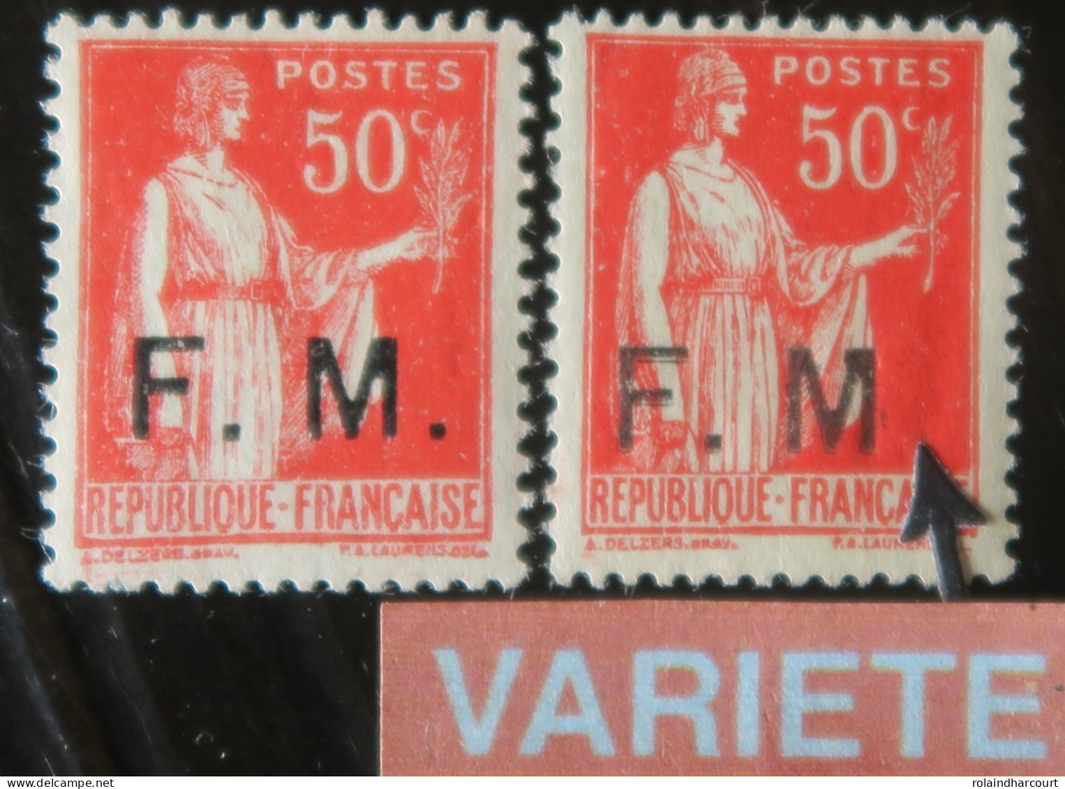 R1146/142 - 1933 - TYPE PAIX - F.M. (FRANCHISE MILITAIRE) - N°7 NEUF* - BELLE VARIETE >>>> Sans Point Après Le " M " - Nuevos