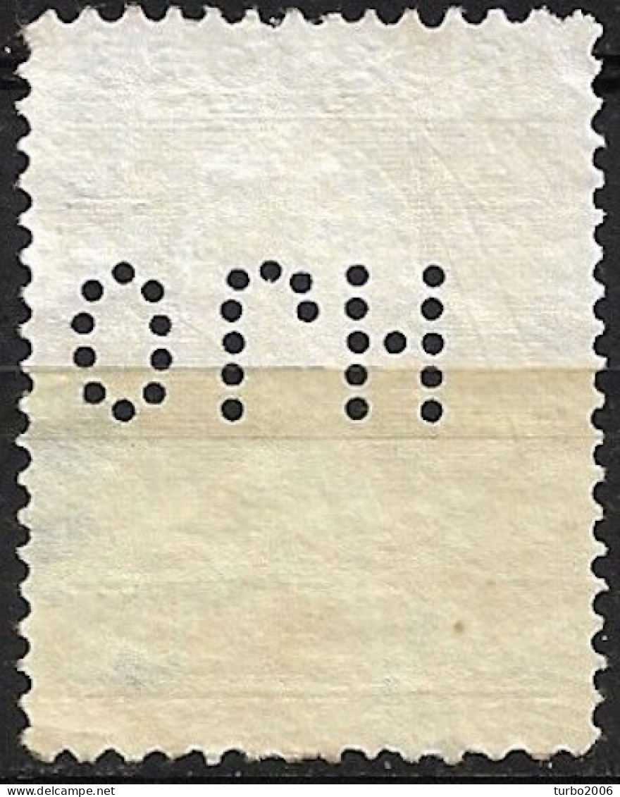 Perfin HJO (H.J. Otten Te Rotterdam) In 1923 Jubileumzegel 2 Cent Groen NVPH 121 H - Perforés