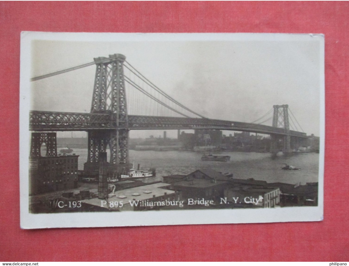 RPPC. Williamsburg Bridge.    Brooklyn New York City > Brooklyn        ref 5983 - Brooklyn